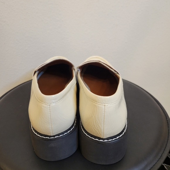 Franco Balin Lug Sole Penny Loafer Putty Patent, Sz 7 - Picture 4 of 11